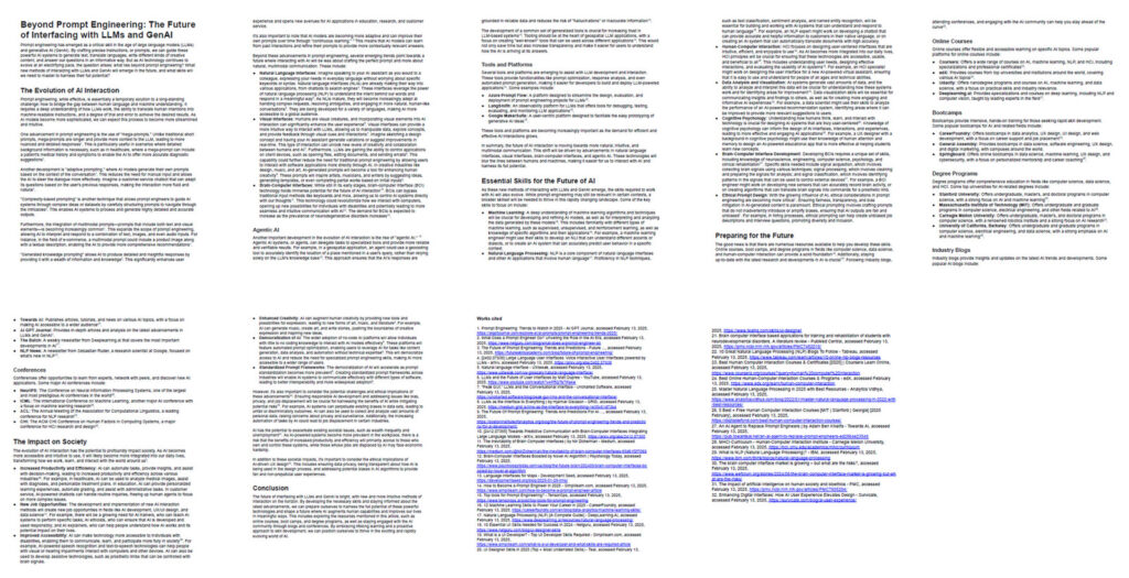 Prompt Engineering guide generated to edit in Google Docs